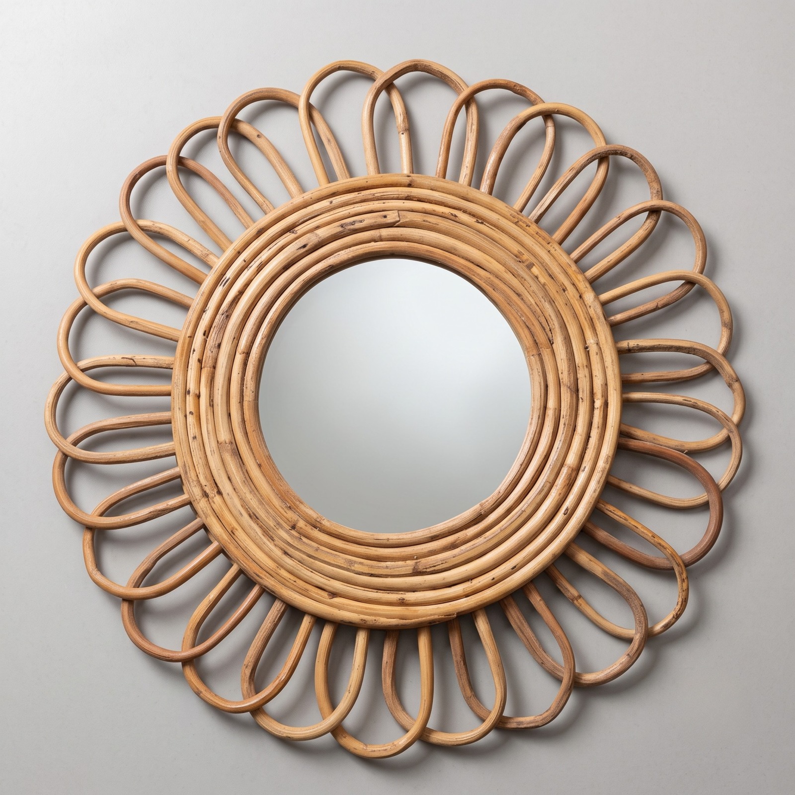Bamboo Glass Frame Mirror