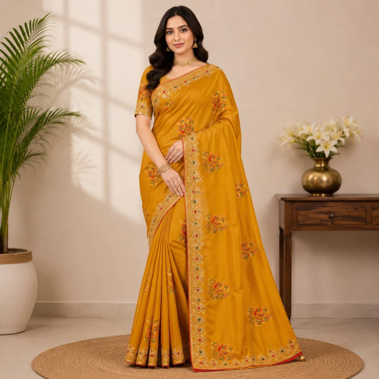 DOLASILK MEENA BUTI HAND BORDER