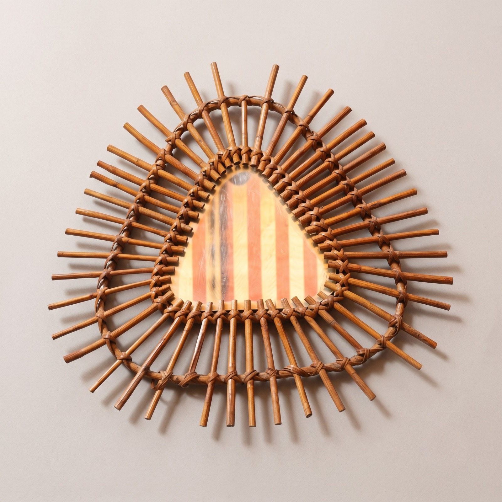 Bamboo Glass Frame Mirror