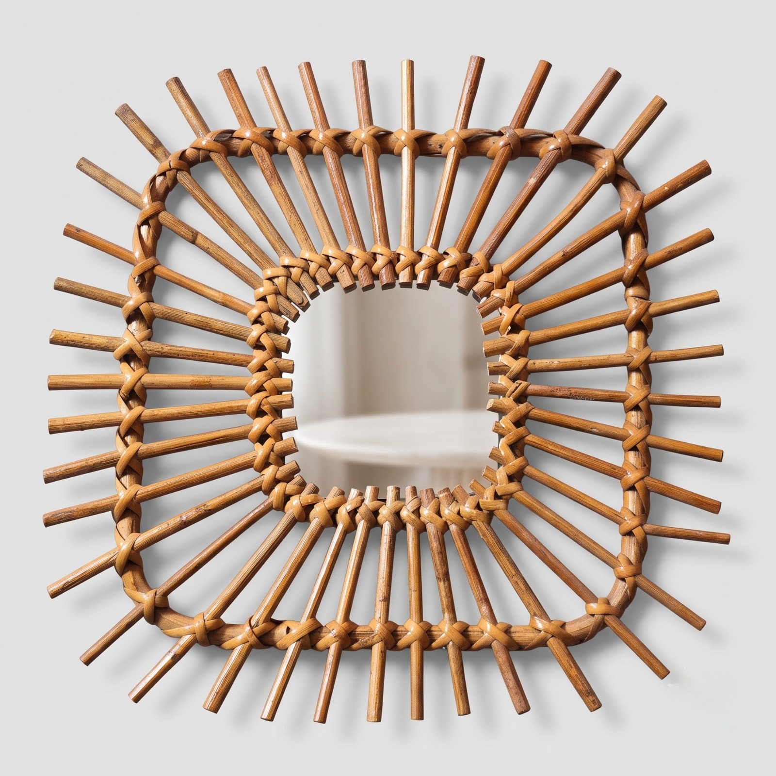 Bamboo Glass Frame Mirror