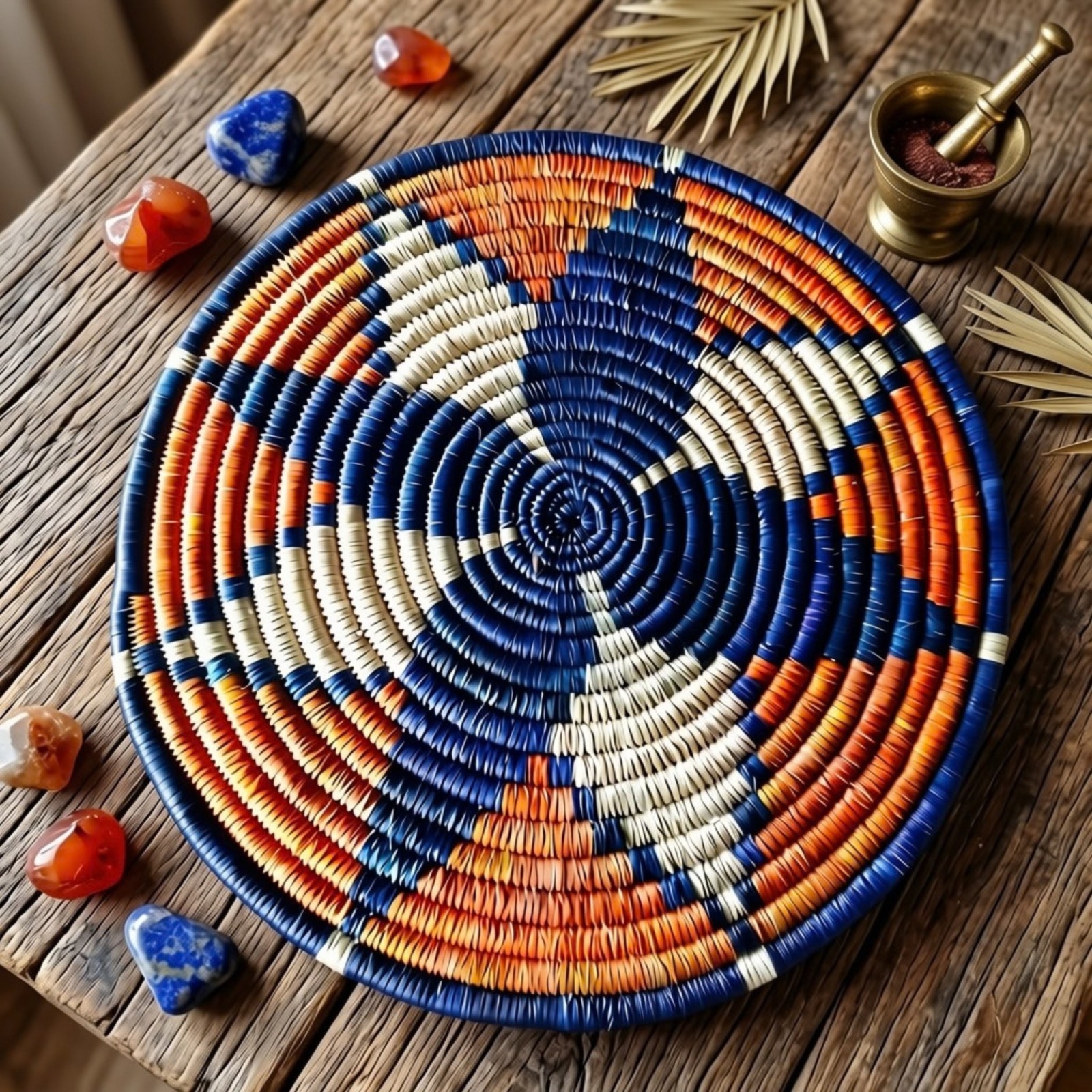 Colorful Round Handwoven Coaster
