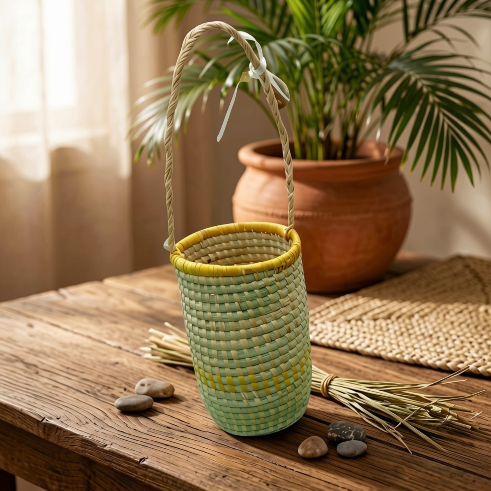 Handwoven Hanging Storage Basket