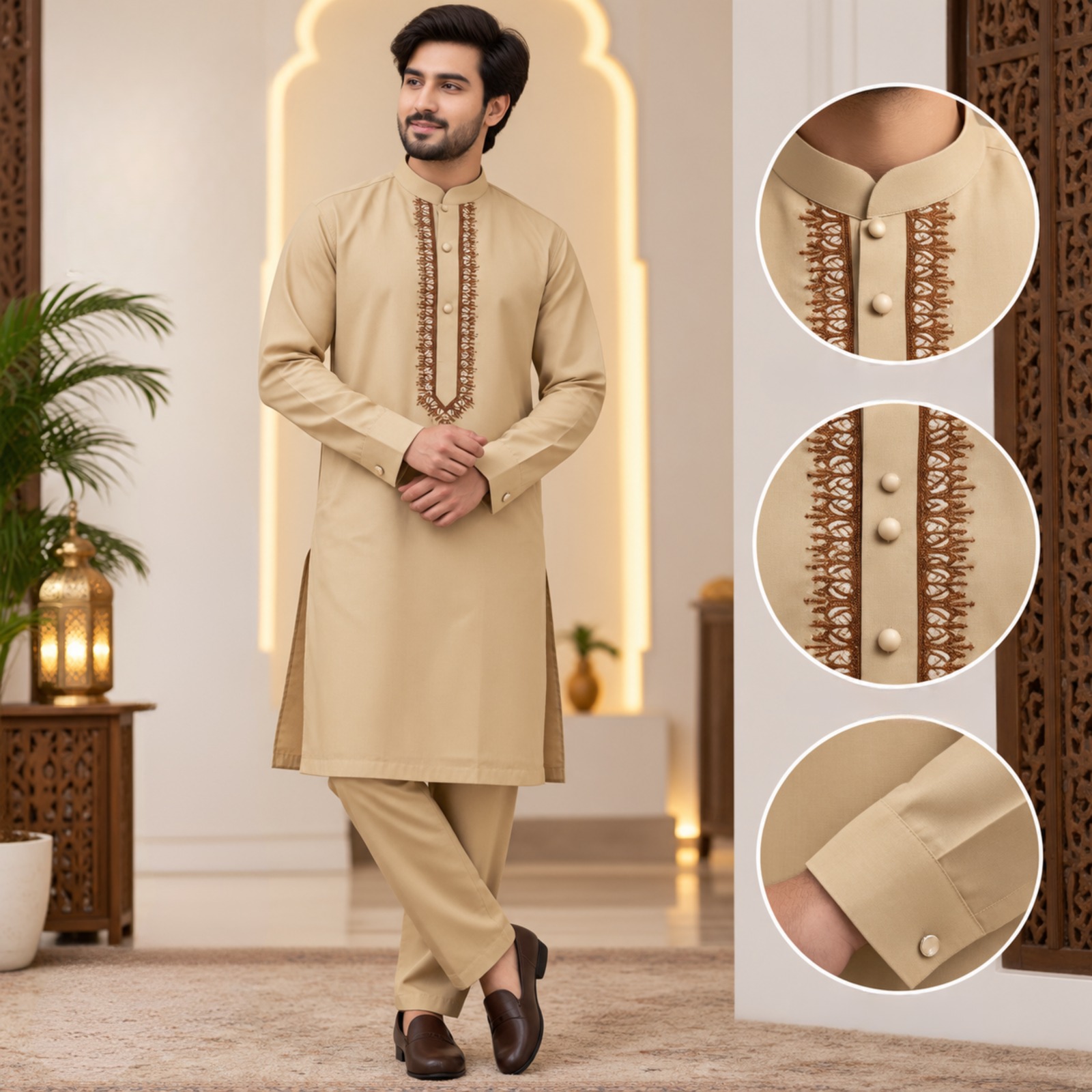 Linen Cotton Kurta Set