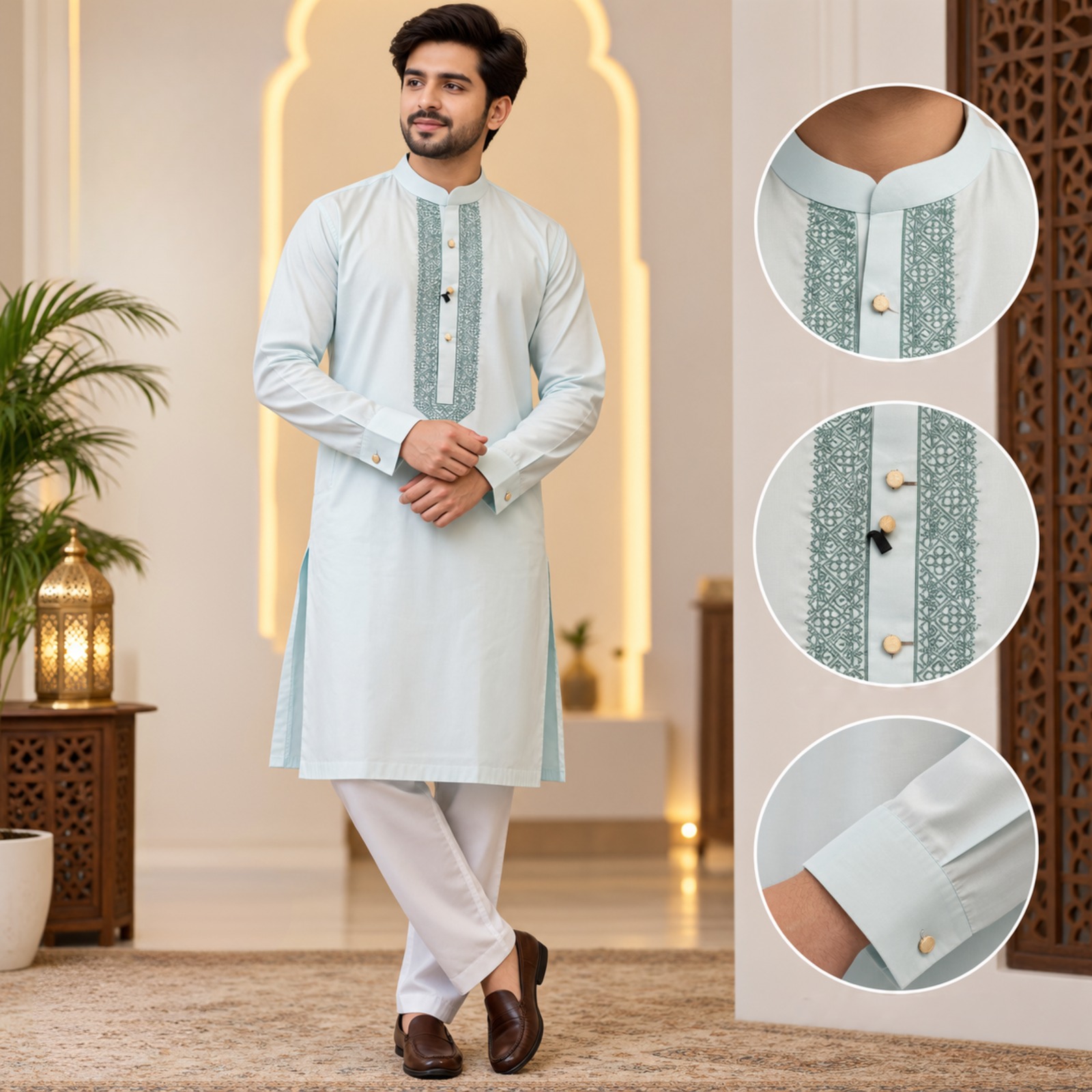 Linen Cotton Kurta Set