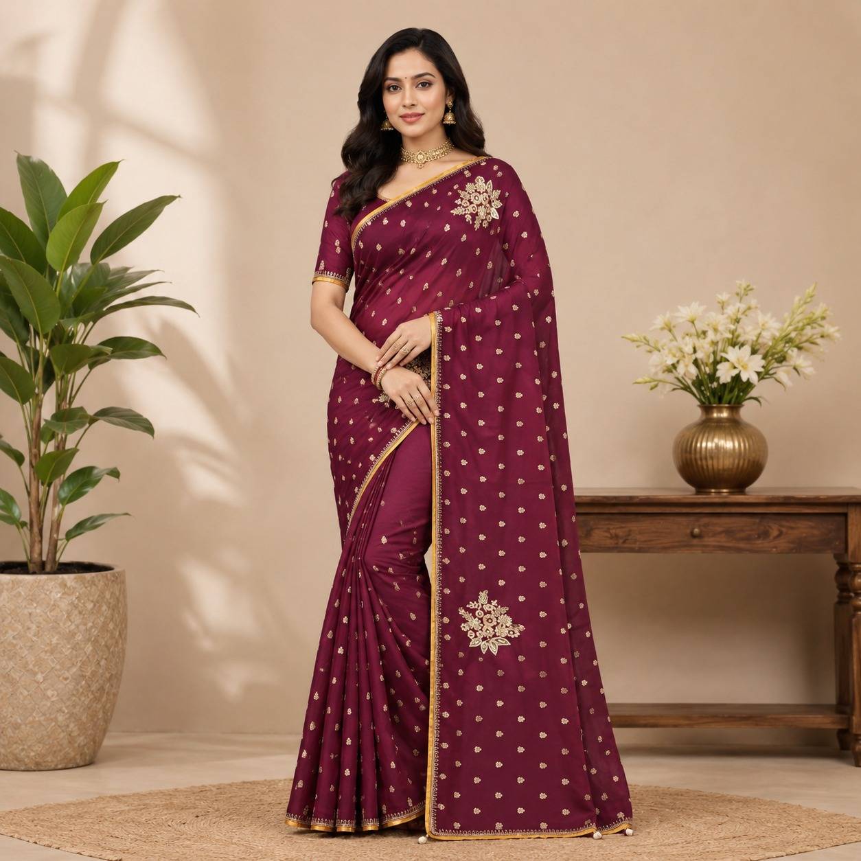 JAYCOTT FABRIC HAND BUTTA BORDER