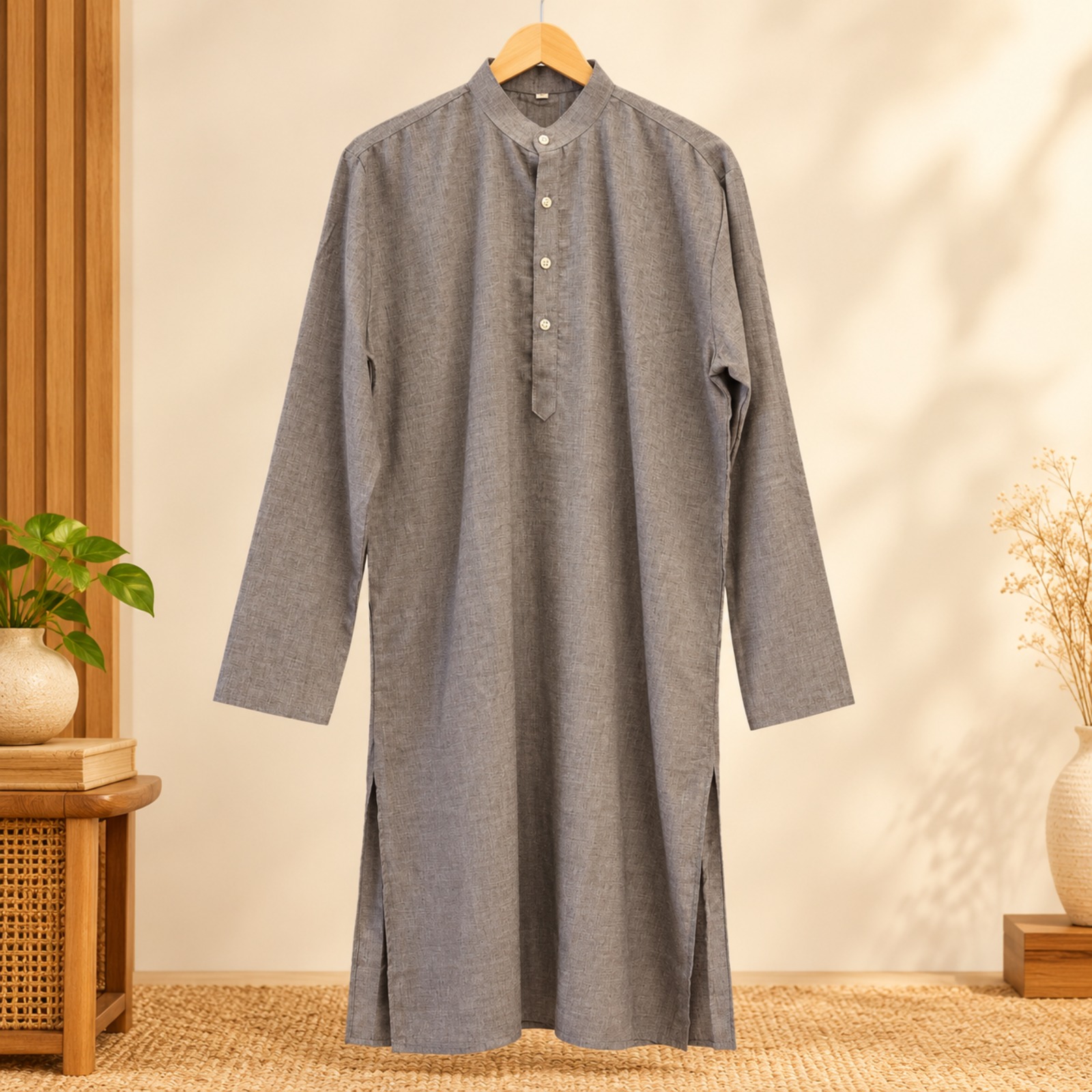 Linen Cotton Kurta Set