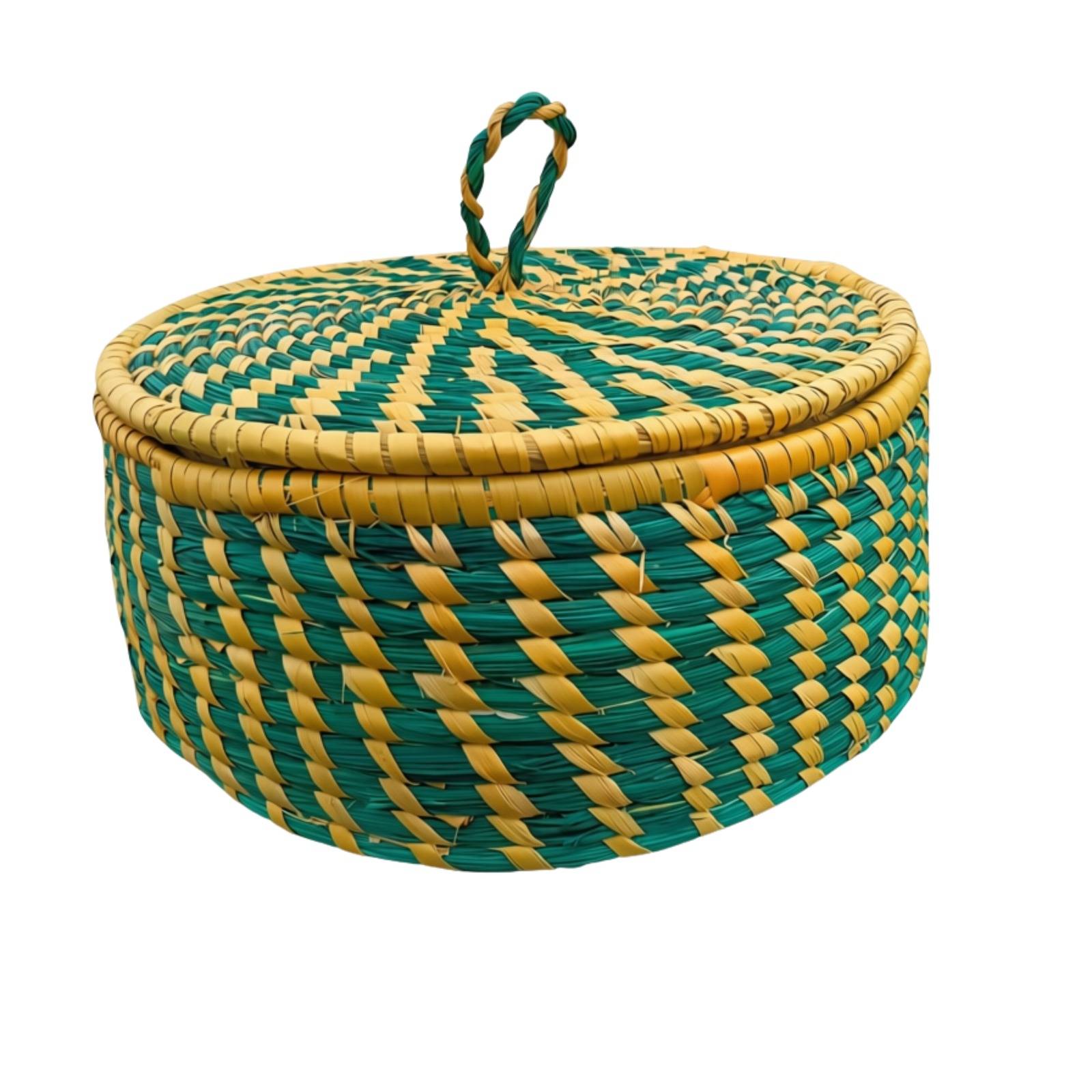 GREEN STORAGE BASKET